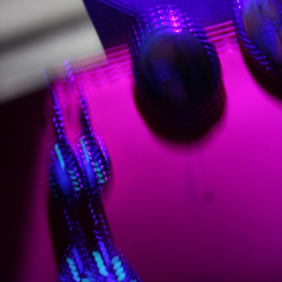 Pink & White Retro Style Heart Earrings ☆GLOWS UNDER BLACK LIGHT☆ - Picture 3 of 8